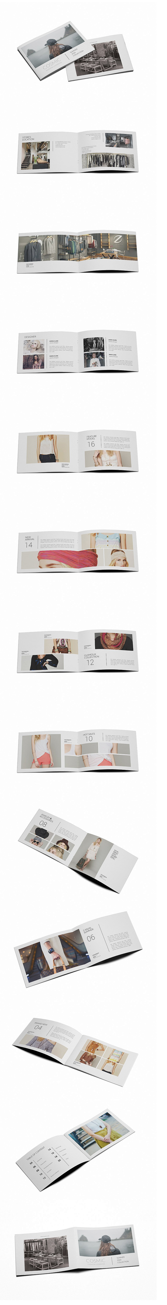 24页时尚的横版杂志Indesign设计...