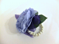 优雅的紫色毛茛属植物手腕胸花 - 优雅的紫色毛茛属植物手腕胸花婚纱照欣赏