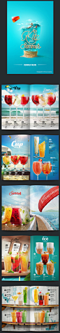 Summer drinks menu on Behance