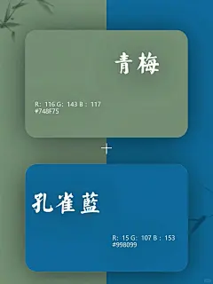 高级经典国风双色配色