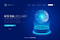Isometric landing page with ai