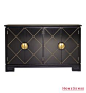 Store your goods for safe keeping in a bold black and gold cabinet with geometric diamond print. <a class="pintag searchlink" data-query="%23HomeSenseStyle" data-type="hashtag" href="/search/?q=%23HomeSenseStyle&r