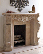 Stone Scroll Mantel