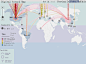 【网络战争地图】链接中显示监控全球各处的DDoS攻击的交互地图，第一次显示了真正的可视化实时网络战争是什么样子。http://t.cn/Rv4ALzU