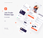 交互作品，展示，Job Finder_Mobile App Concept