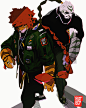 KUNGFUISDEAD - BROTHERS, Malcolm Wopé : Paint up of my characters TIGER GOD Hak and Jay.