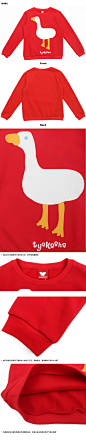 2012TYAKASHA塔卡沙秋冬系列：大白鹅红色印花卫衣