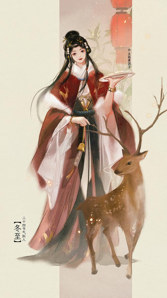 二十四节气拟人冬日组_正版青团子__插画...