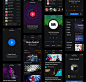 [模库]30多个屏幕用于音乐移动应用app界面设计 UI kit 模板_UI设计_App界面