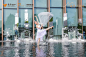 镜面主题风格地产营销中心开放白色芭蕾舞蹈水池活动布置暖场互动
