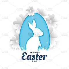 复活节快乐祝福设计在纸的风格