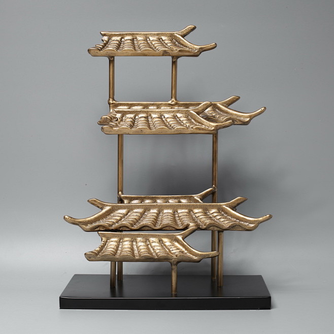 新中式禅意样板房家居客厅软装饰品 院落房...