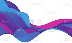 波浪抽象彩色几何背景.趋势梯度塑造构图.海报的冷背景设计.