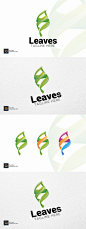 高端时尚多用途的3D立体树叶叶子logo标志