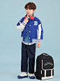 BEANPOLE KIDS-바서티 패딩 점퍼 - 블루│삼성물산 온라인몰 SSF Shop