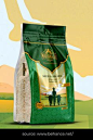 其中包括图片：Maharaja Rice Packaging Design