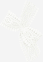 白色花纹蝴蝶结布条高清素材 布条 白色布条 花纹布条 蝴蝶结 免抠png 设计图片 免费下载