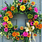 Wildflower Wreath | ~)( Door Decor )(~