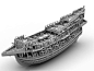 Galleon with interior, Ig Yerm : Galleons were large, multi-deck sailing ships, first used as armed cargo carriers by European states from the 16th to 18th centuries during the sail era, and were the main vessels intended for use as warships in the mid 16