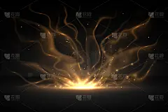 抽象金色灯光效果背景