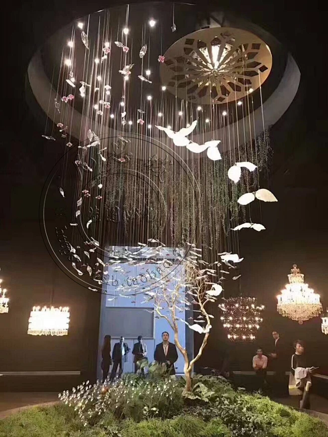 天花吊顶空中吊饰酒店家居客厅装饰挂饰大型商场中庭橱窗空中吊饰-淘宝网-花瓣网