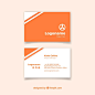 Free vector orange business card
