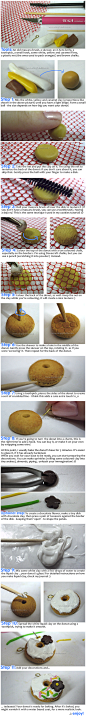 Roll Cake charm - Tutorial : Phew, eventually I finished this! This is supposed to be a coconut (outside) and cherry (inside) cake, but you can easily change "flavours" by using different colors It came out a little longer tha...