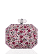 V2FFD Marchesa Iris Beaded Box Clutch Bag, Pink