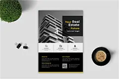 高端住宅房地产经销商中介传单海报模板A4尺寸设计素材下载 v5 Real Estate Flyer Vol. 5