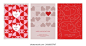 Heart shape poster set postcards love pattern line graphic design holiday valentine date couple beautiful present minimal simple lovely abstract template flyer cover red pink decoration paper artwork 库存矢量图