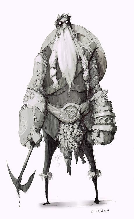 维京人素描有点“清理”。
