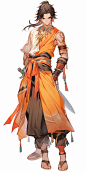 AI武侠游戏角色设定素材 国风人物服装插画设计参考 影视概念设计-淘宝网