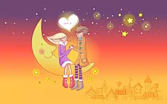 情人节漫画版桌面高清壁纸桌面壁纸1