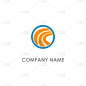 round abstract wave logo