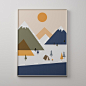 Cascadia Campground Print contemporary prints and posters