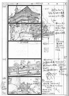 CY～荣采集到动画片《千与千寻》人物原画及分镜设定