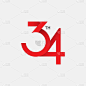 34 th Anniversary Vector Template Design Illustrat