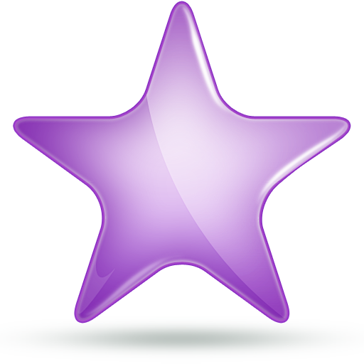 紫色的五角星图标iconpngcom