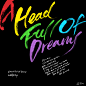 a head full of dreams - 그래픽 디자인, 타이포그래피