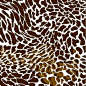 African Animal Brown and Gold Fur Pattern Print Cotton Fabric