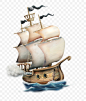 海盗船 船 帆船 大船 手绘 手绘船 航海 