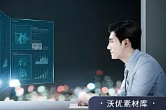 商务未来现代科技感城市智能机器人编程解锁海报PSD设计素材389-淘宝网