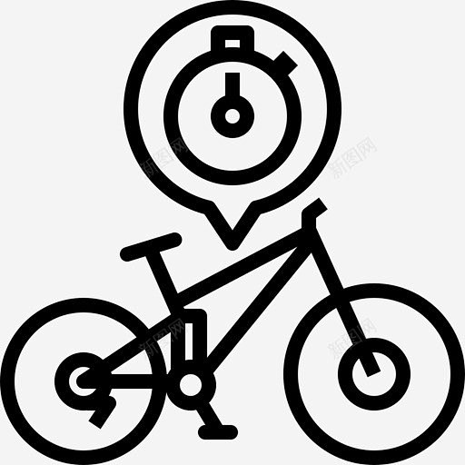 免费自行车时间骑自行车山地自行车图标 免...