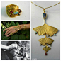 Elisabeth Defner是奥地利最著名的珠宝艺术家之一，植物隐藏于自然力量中的神奇魔力是她创造的灵感，银杏叶是她的最爱。@北坤人素材