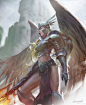鸟人原画带翅膀的人天使原画来自cgbook.cn (973)