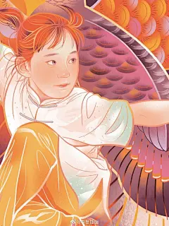 #非遗在身边##国潮东方美#伏虎听风，鸿雁展翅李旻插画超话 @微博美学 ​​​ ​​​​