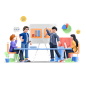 Business Training 3D Illustration