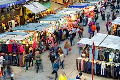 旺角,市场,湿,市场广场,街市,商人,遮阳篷,服装店,商务,清新