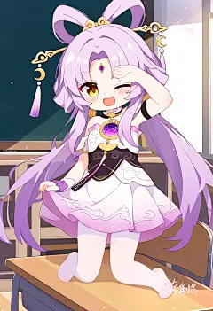 #星穹铁道 坏学生的白露和符玄，要如何教育呢 - 左侧_的插画
