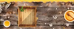 淘宝天猫新品上市卡通褐色海报banner 淘宝 背景 蜂蜜 褐色 鲜花 高清背景 背景 设计图片 免费下载 页面网页 平面电商 创意素材